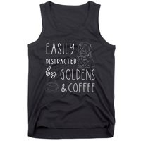 Easily Distracted Golden Retrievers & Coffee Dog Tank Top