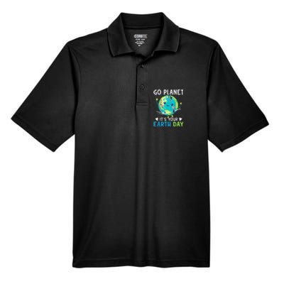 Earth Day Go planet It's Your Earth Day Men's Origin Performance Pique Polo