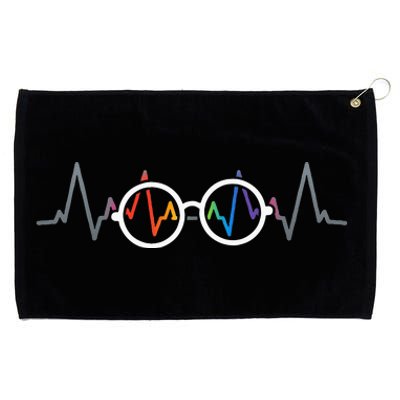 Eye Doctor Gifts Glasses Heartbeat Optician Optometrist Grommeted Golf Towel