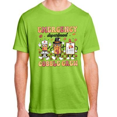 Emergency Department Gobble Crew Thanksgiving Nurse Adult ChromaSoft Performance T-Shirt