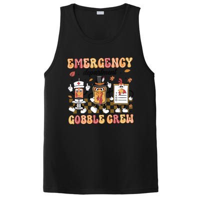 Emergency Department Gobble Crew Thanksgiving Nurse PosiCharge Competitor Tank