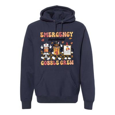 Emergency Department Gobble Crew Thanksgiving Nurse Premium Hoodie