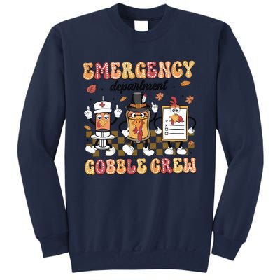 Emergency Department Gobble Crew Thanksgiving Nurse Tall Sweatshirt