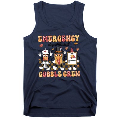 Emergency Department Gobble Crew Thanksgiving Nurse Tank Top