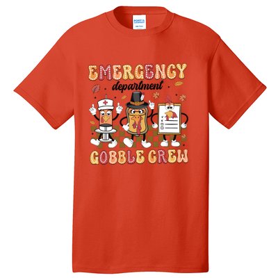 Emergency Department Gobble Crew Thanksgiving Nurse Tall T-Shirt