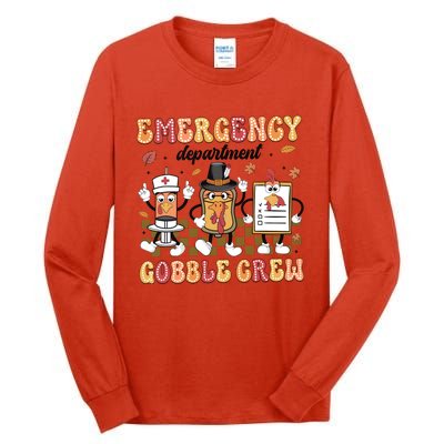 Emergency Department Gobble Crew Thanksgiving Nurse Tall Long Sleeve T-Shirt