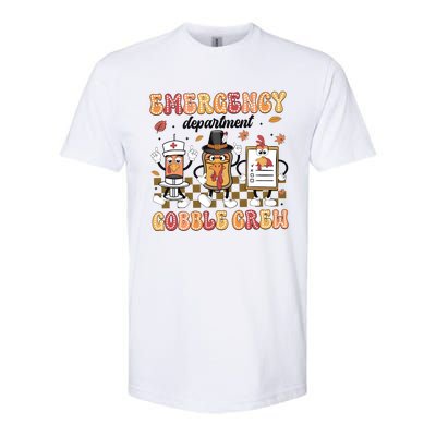 Emergency Department Gobble Crew Thanksgiving Nurse Softstyle CVC T-Shirt