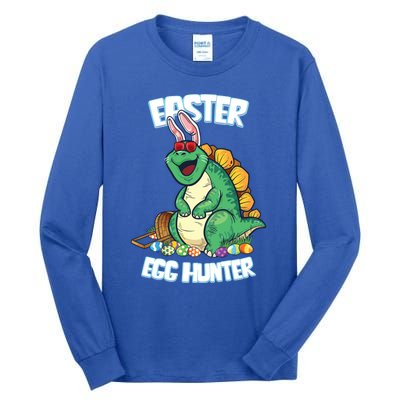 Easter Dinosaur Gift Egg Hunter Bunny Ears Stegosaurus Cute Gift Tall Long Sleeve T-Shirt