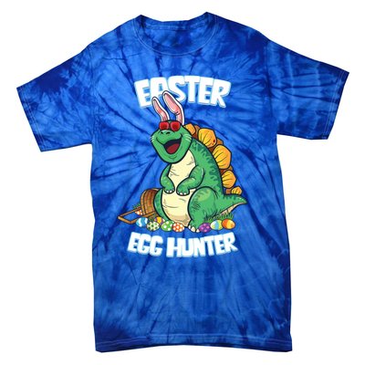 Easter Dinosaur Gift Egg Hunter Bunny Ears Stegosaurus Cute Gift Tie-Dye T-Shirt