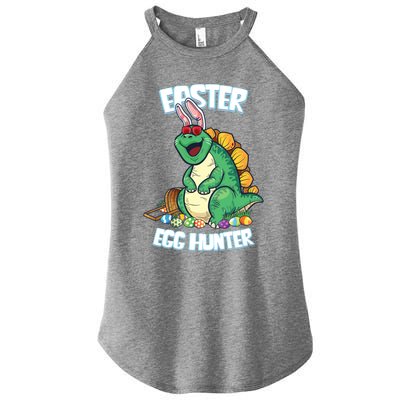 Easter Dinosaur Gift Egg Hunter Bunny Ears Stegosaurus Cute Gift Women’s Perfect Tri Rocker Tank