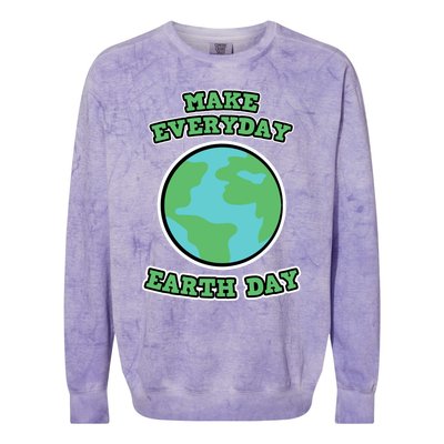 Earth Day Gift And Gift Make Everyday Earth Day Gift Colorblast Crewneck Sweatshirt