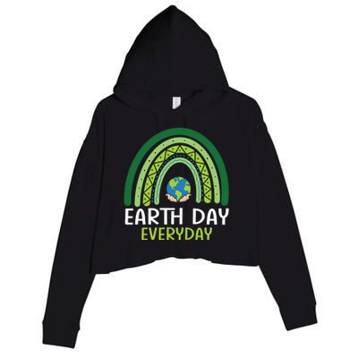 Earth Day Gift Teacher Earth Day Everyday Rainbow Earth Day Gift Crop Fleece Hoodie