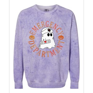 Emergency Department Halloween Emergency Room Nursing Nurse Colorblast Crewneck Sweatshirt