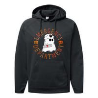 Emergency Department Halloween Emergency Room Nursing Nurse Performance Fleece Hoodie