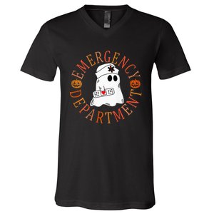 Emergency Department Halloween Emergency Room Nursing Nurse V-Neck T-Shirt