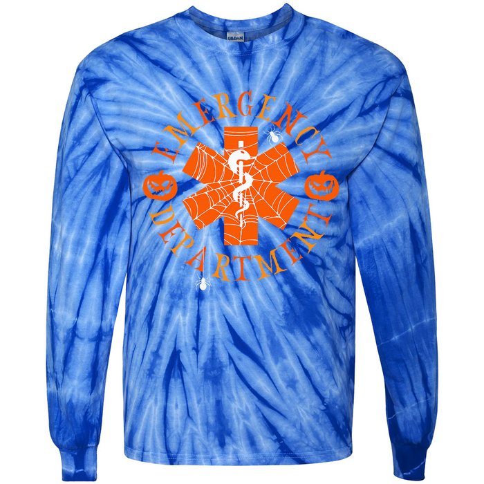 Emergency Department Halloween Emergency Room Nursing Nurse Tie-Dye Long Sleeve Shirt