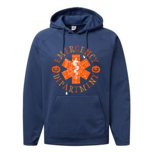 Emergency Department Halloween Emergency Room Nursing Nurse Performance Fleece Hoodie