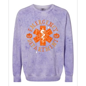 Emergency Department Halloween Emergency Room Nursing Nurse Colorblast Crewneck Sweatshirt