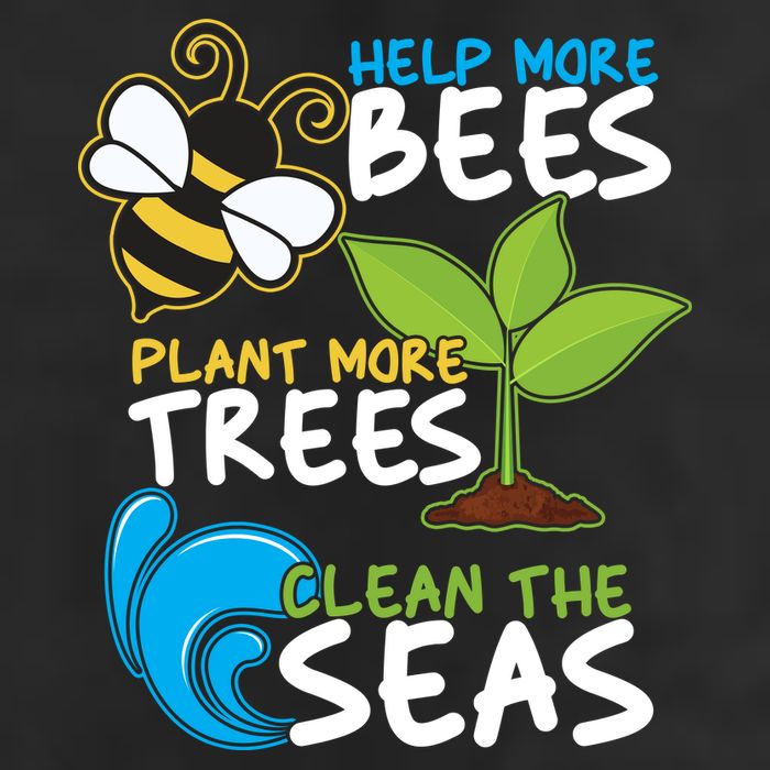 Earth Day Help More Bee Plant More Trees Clean The Seas Hat