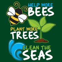 Earth Day Help More Bee Plant More Trees Clean The Seas Premium T-Shirt