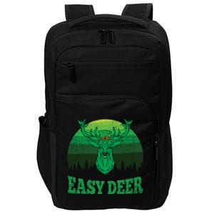 Easy Deer Hunting St Patricks Day Retro Irish Hunter Gift Impact Tech Backpack