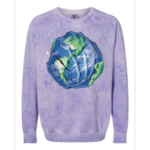 Earth Day Hands Colorblast Crewneck Sweatshirt