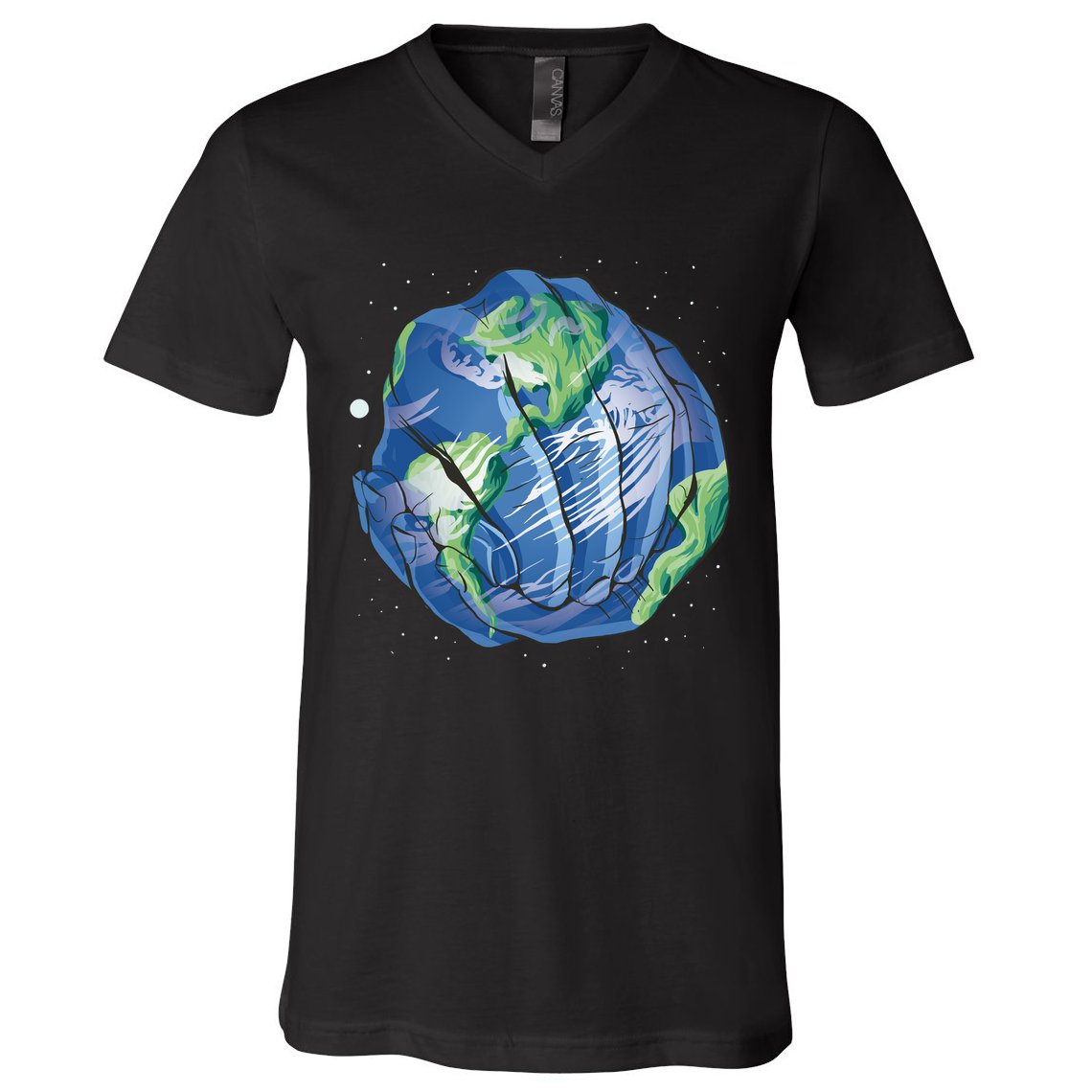 Earth Day Hands V-Neck T-Shirt