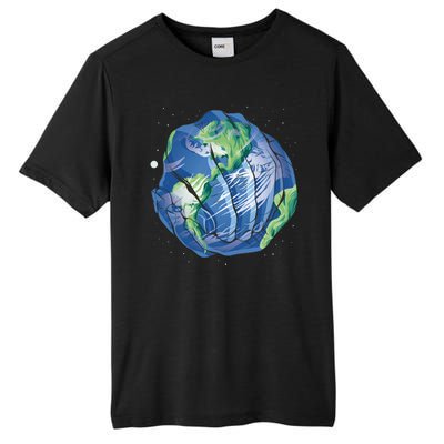 Earth Day Hands Tall Fusion ChromaSoft Performance T-Shirt