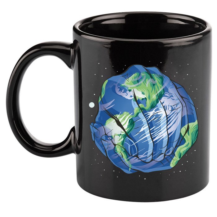 Earth Day Hands 11oz C Handle Ceramic Mug