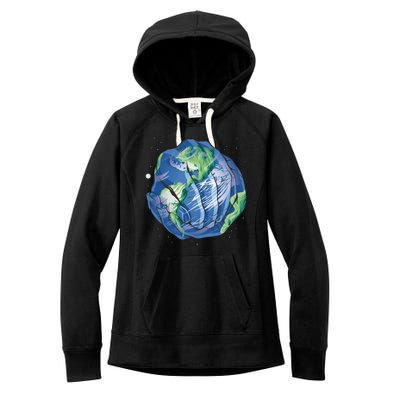 Earth Day Hands Women's Fleece Hoodie