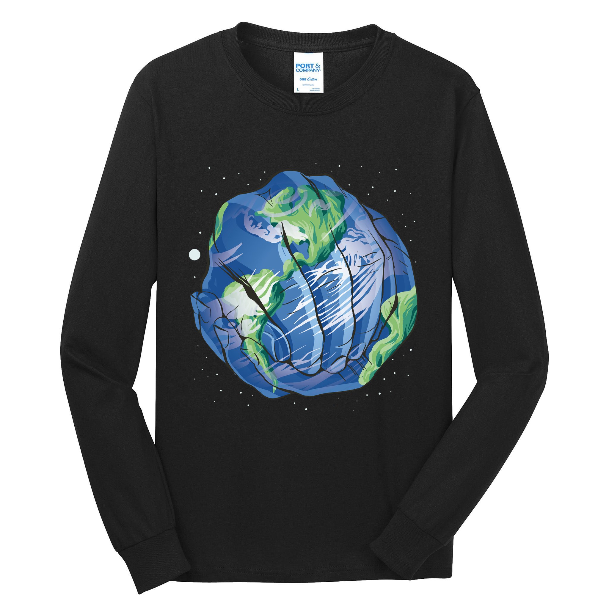 Earth Day Hands Tall Long Sleeve T-Shirt