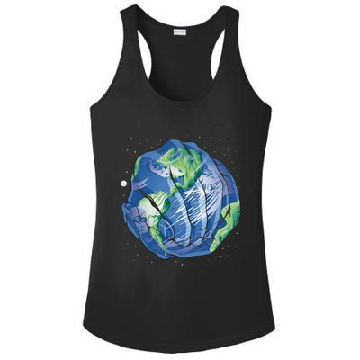 Earth Day Hands Ladies PosiCharge Competitor Racerback Tank