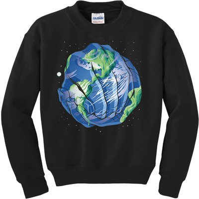 Earth Day Hands Kids Sweatshirt