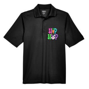 Easter Day Hip Hop Cute Bunny Funny Rabbit Men's Origin Performance Pique Polo