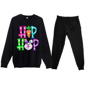 Easter Day Hip Hop Cute Bunny Funny Rabbit Premium Crewneck Sweatsuit Set