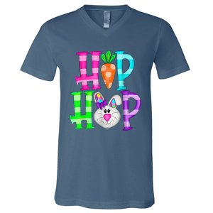 Easter Day Hip Hop Cute Bunny Funny Rabbit V-Neck T-Shirt