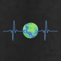 Earth Day Heartbeat 7 Panel Mesh Trucker Snapback Hat