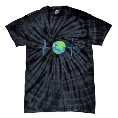 Earth Day Heartbeat Tie-Dye T-Shirt