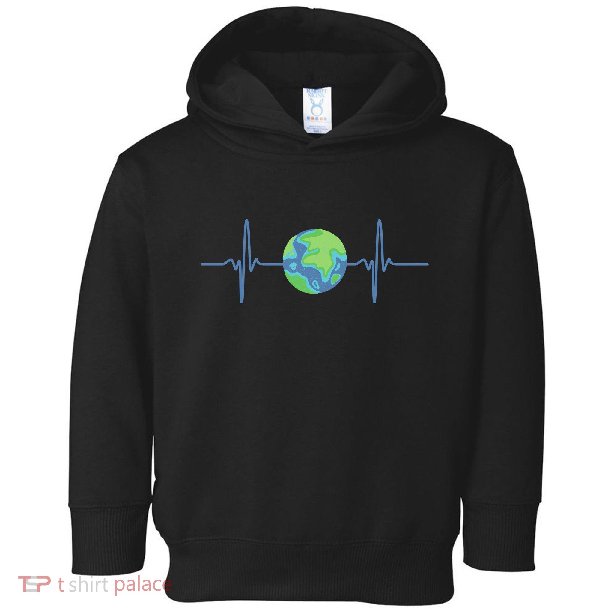 Earth Day Heartbeat Toddler Hoodie