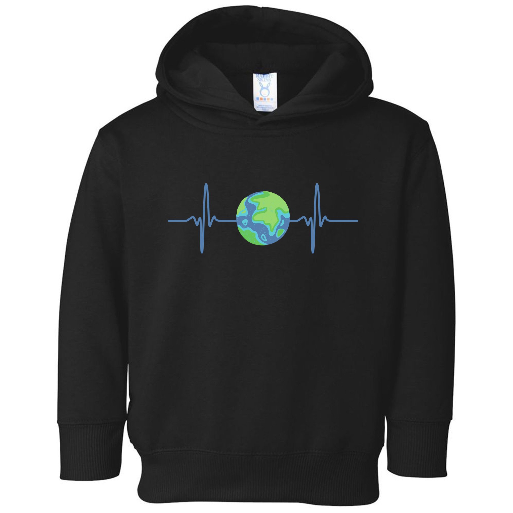 Earth Day Heartbeat Toddler Hoodie