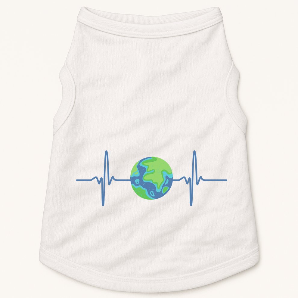 Earth Day Heartbeat Doggie Tank