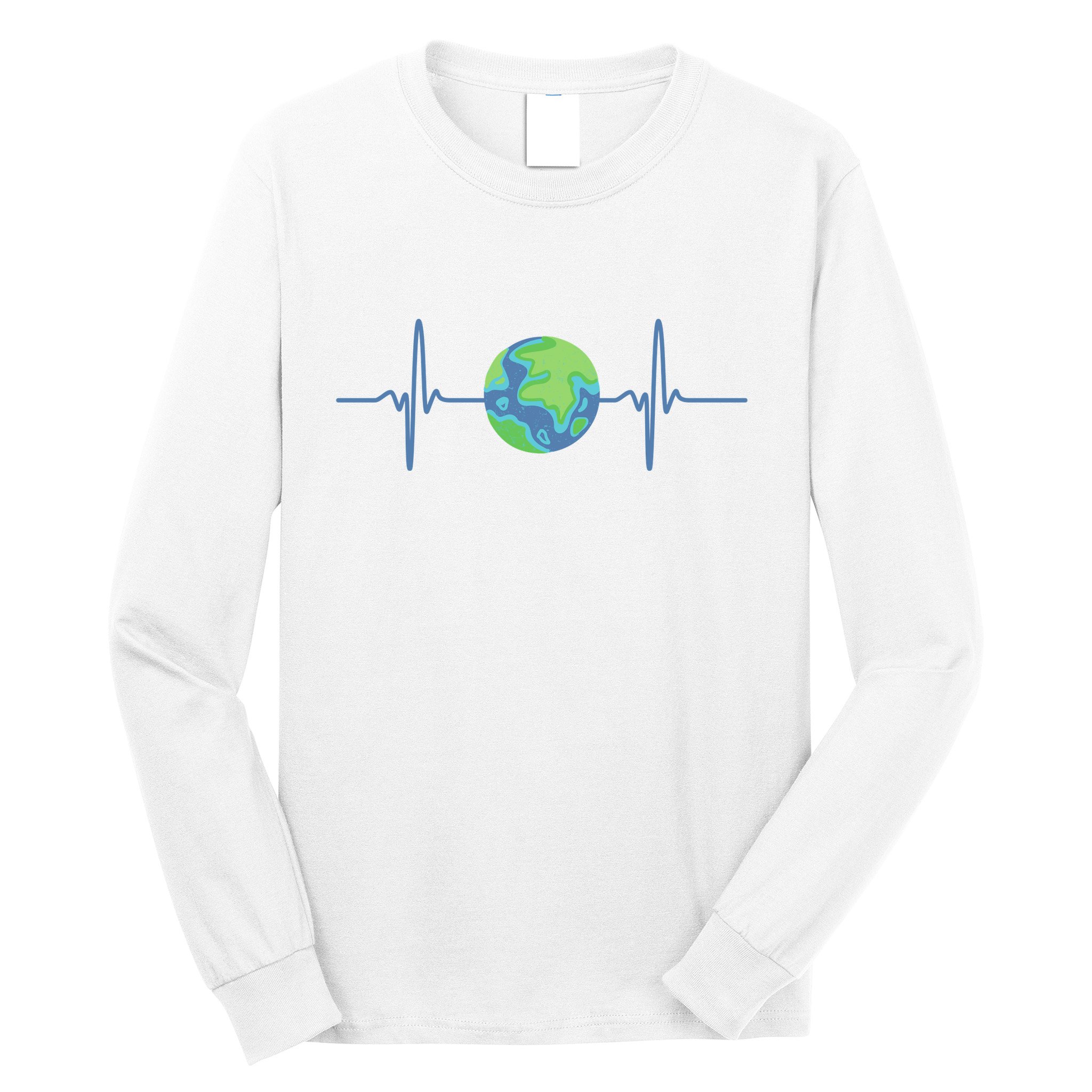 Earth Day Heartbeat Long Sleeve Shirt