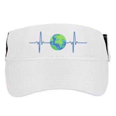Earth Day Heartbeat Adult Drive Performance Visor