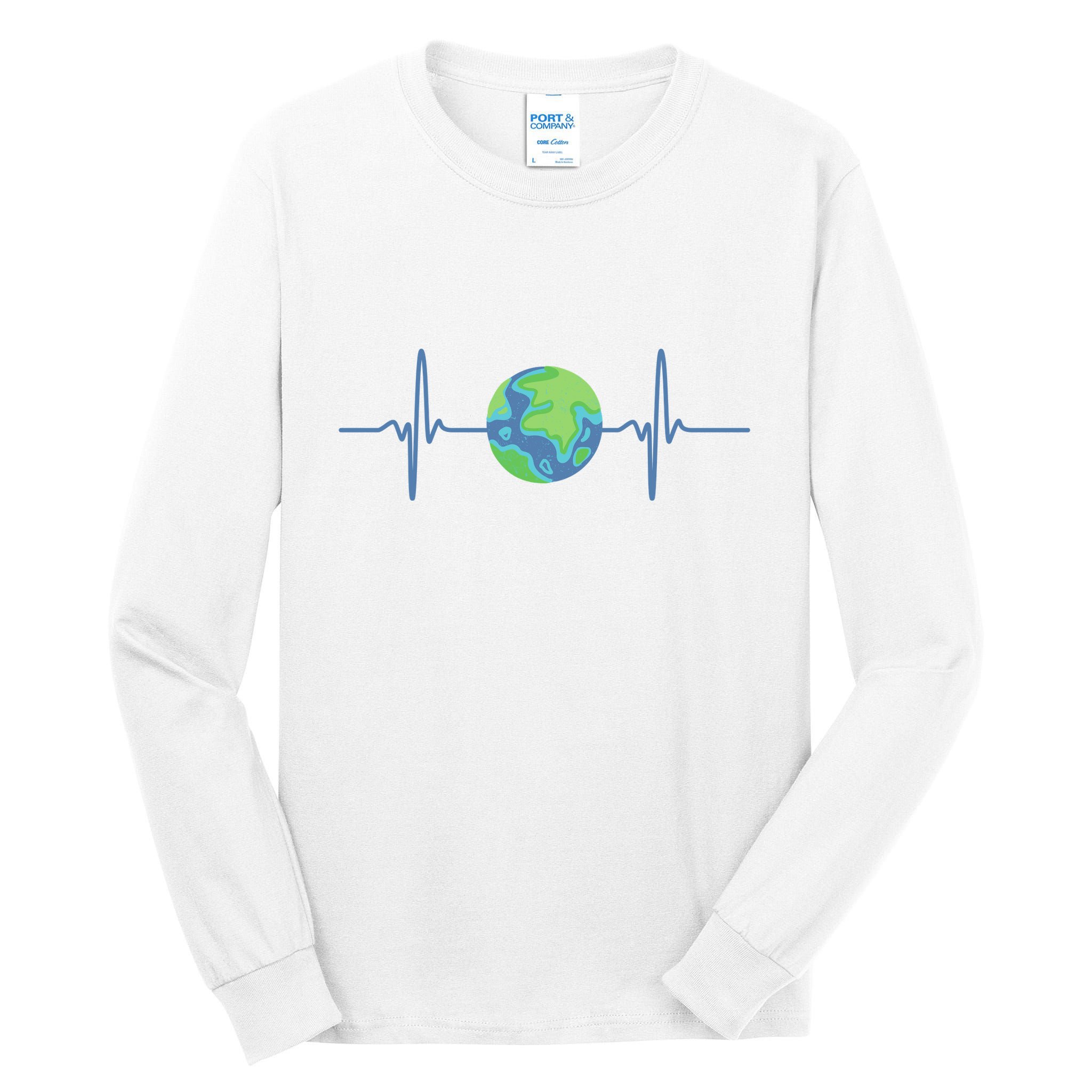 Earth Day Heartbeat Tall Long Sleeve T-Shirt