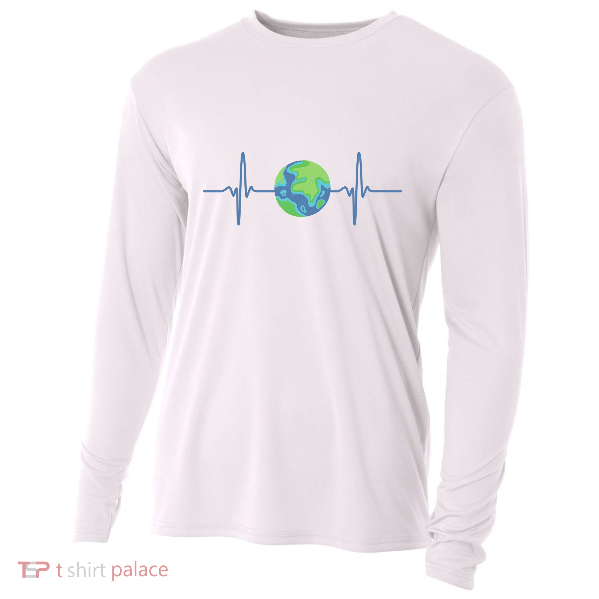 Earth Day Heartbeat Cooling Performance Long Sleeve Crew