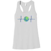 Earth Day Heartbeat Women's Racerback Tank