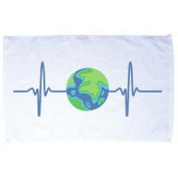 Earth Day Heartbeat Microfiber Hand Towel