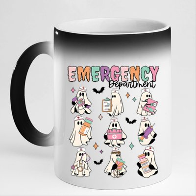 Emergency Department Halloween Nurse Health Care 11oz Black Color Changing Mug