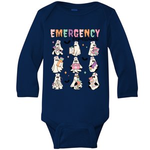 Emergency Department Halloween Nurse Health Care Baby Long Sleeve Bodysuit