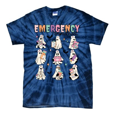 Emergency Department Halloween Nurse Health Care Tie-Dye T-Shirt